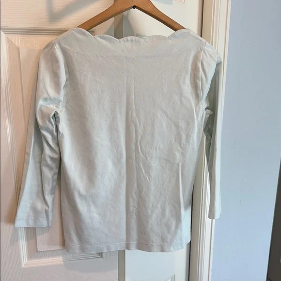 J.Crew Seafoam Green 3/4 Sleeve Top - Picture 4 of 4